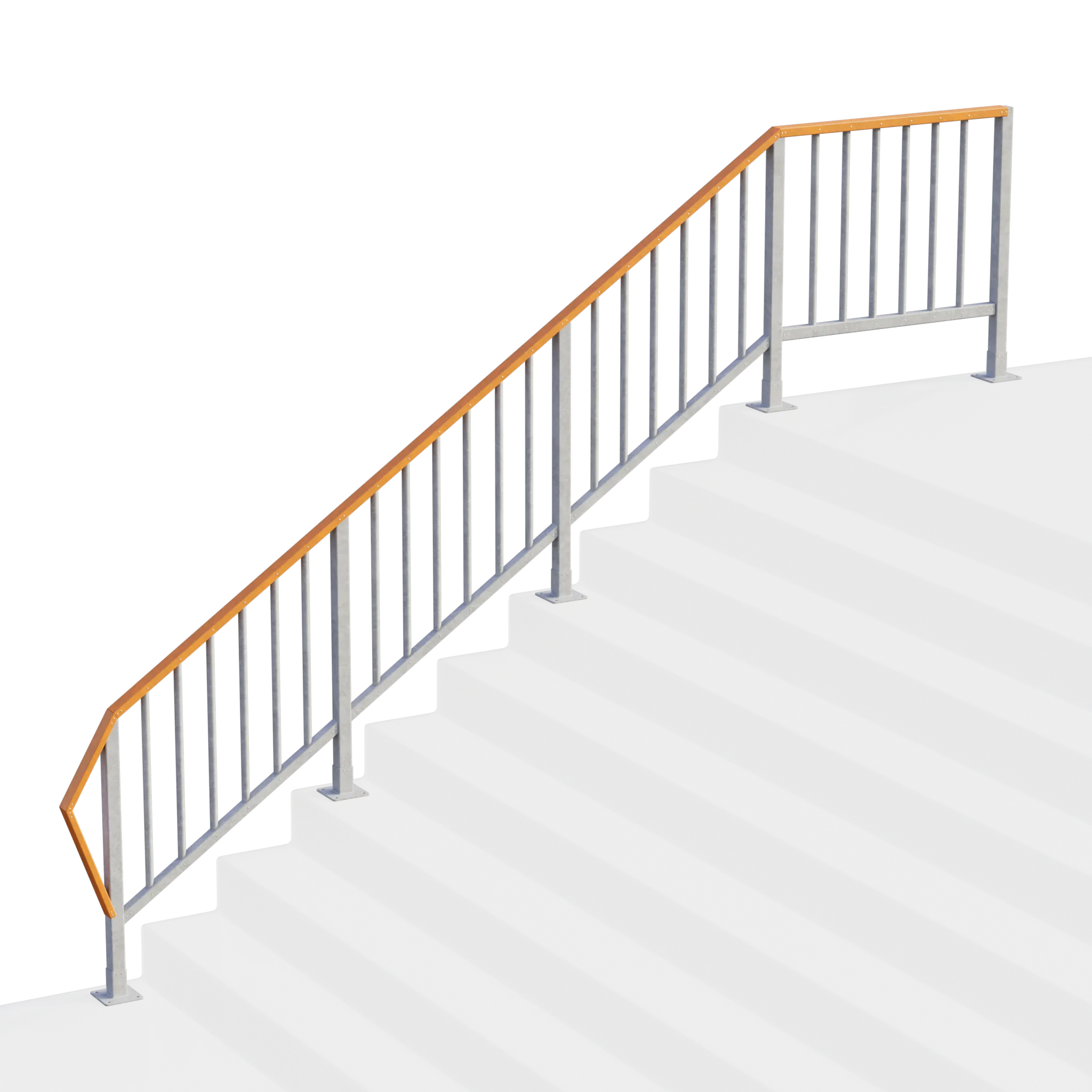 ограждение наклонное рамное стеклопластиковое композитное