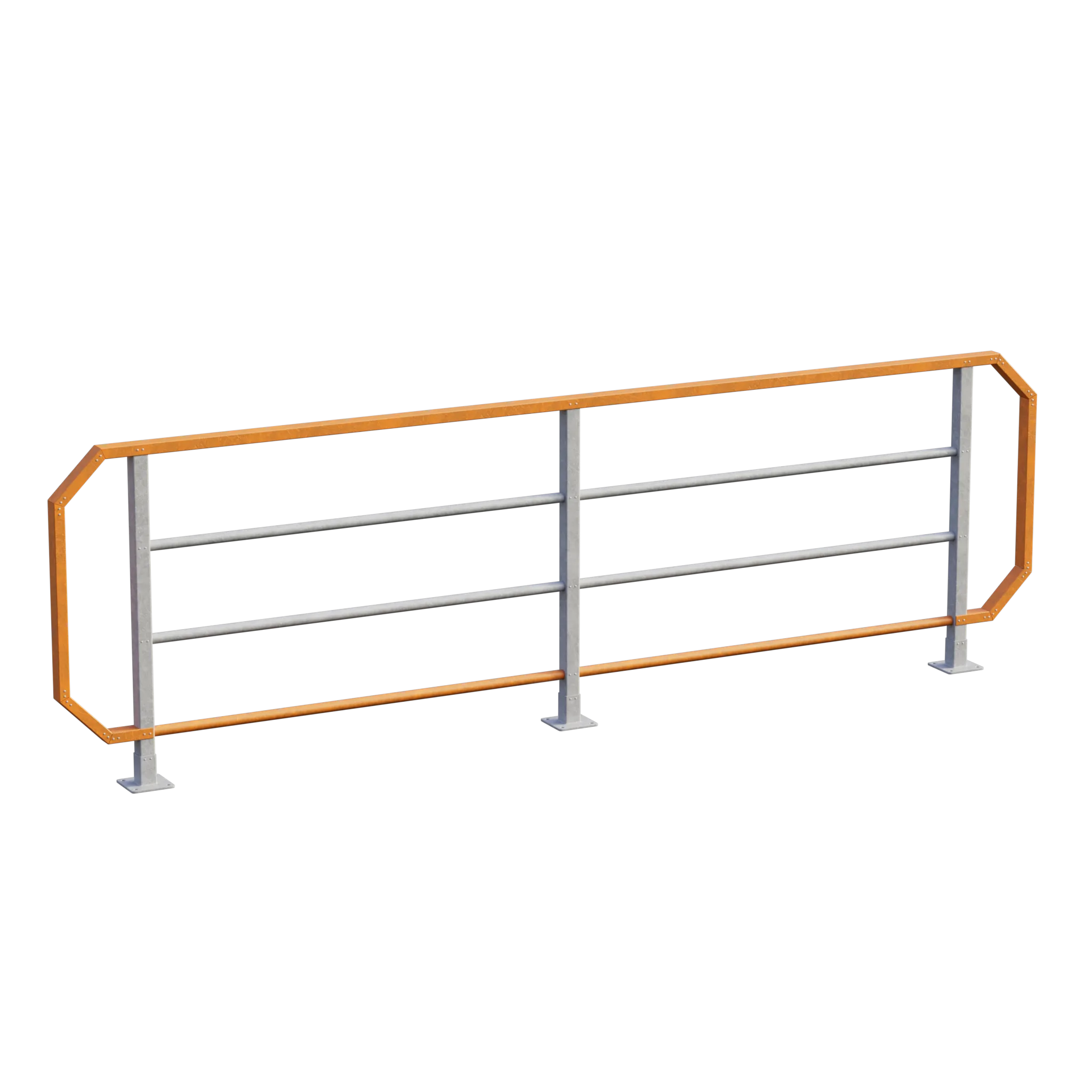 ограждение композитное прямолинейное рейлинговое стеклопластиковое