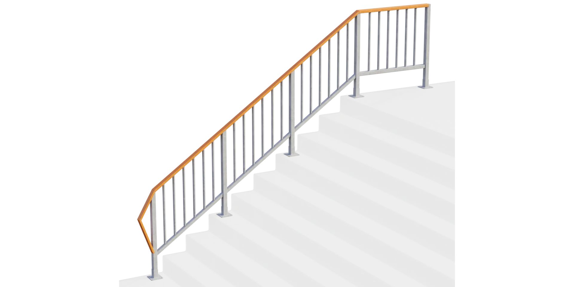 ограждение наклонное рамное стеклопластиковое композитное