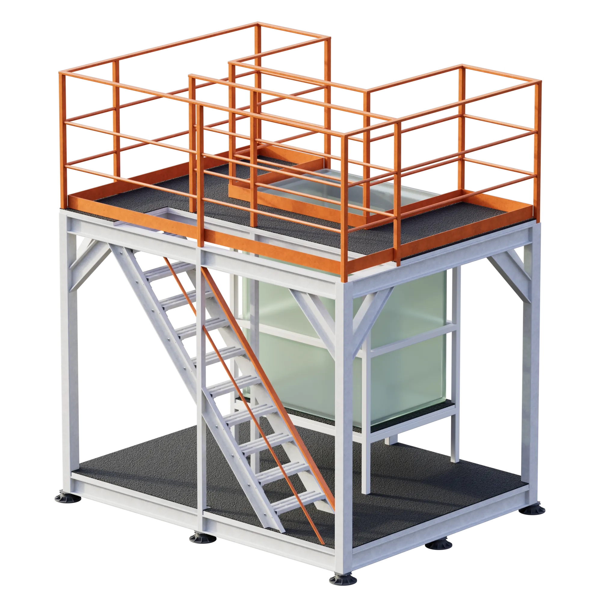 площадка обслуживания ёмкостного оборудования композитная стеклопластиковая