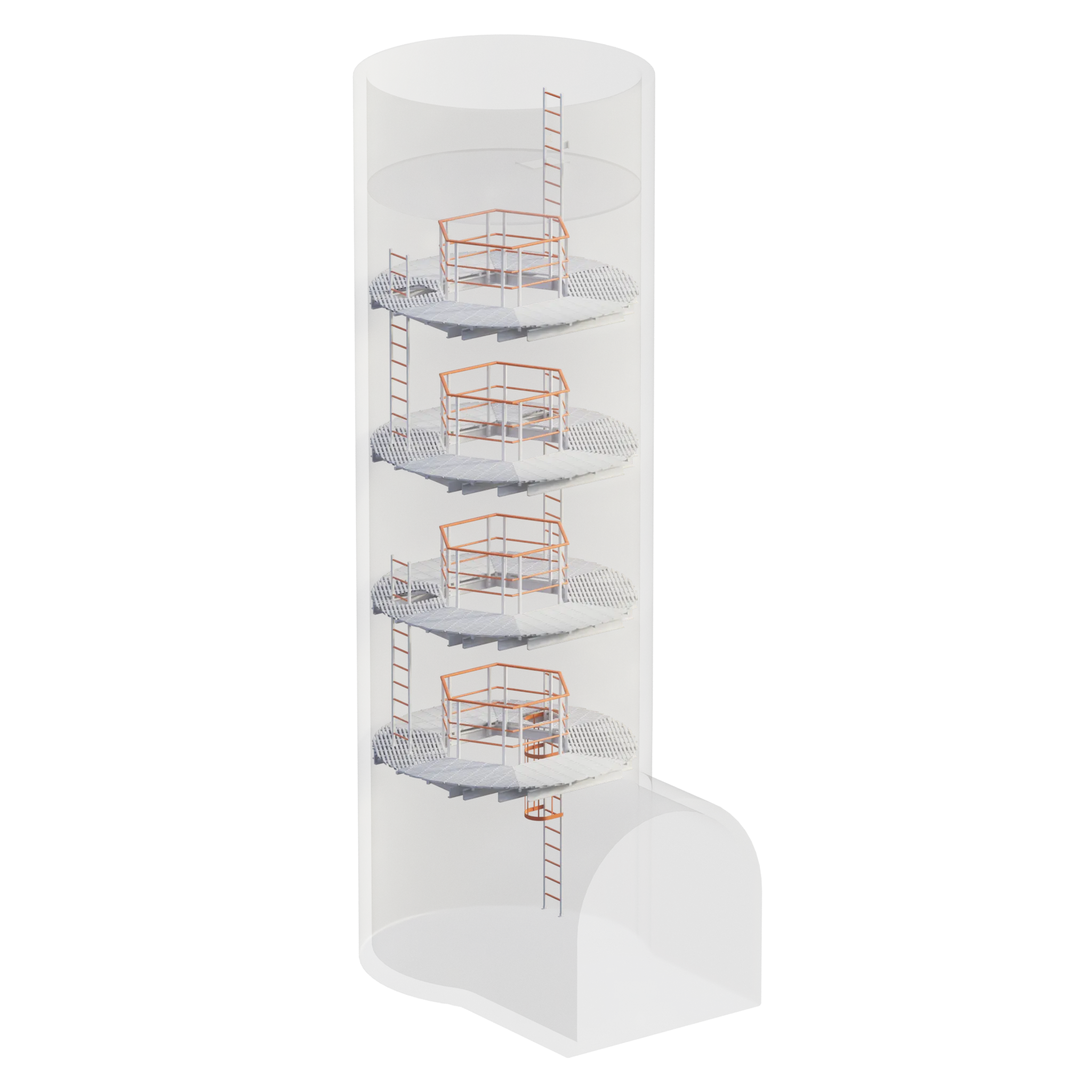 площадка обслуживания композитная стеклопластиковая для обслуживания шахт