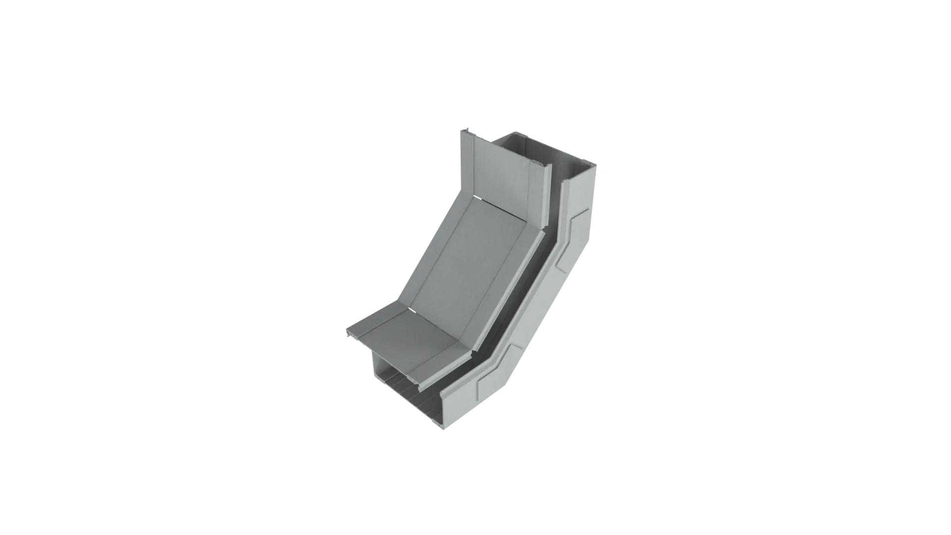 поворот 90 градусов внутренний с крышкой для композитных кабельных лотков