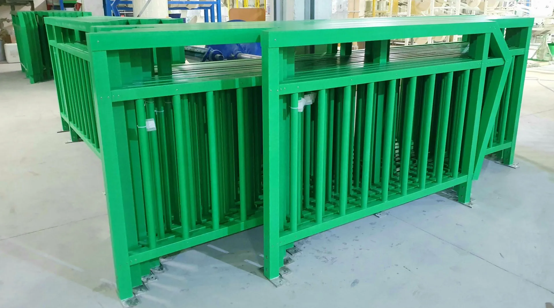 прямое рамное ограждение из композитных материалов PULTRA