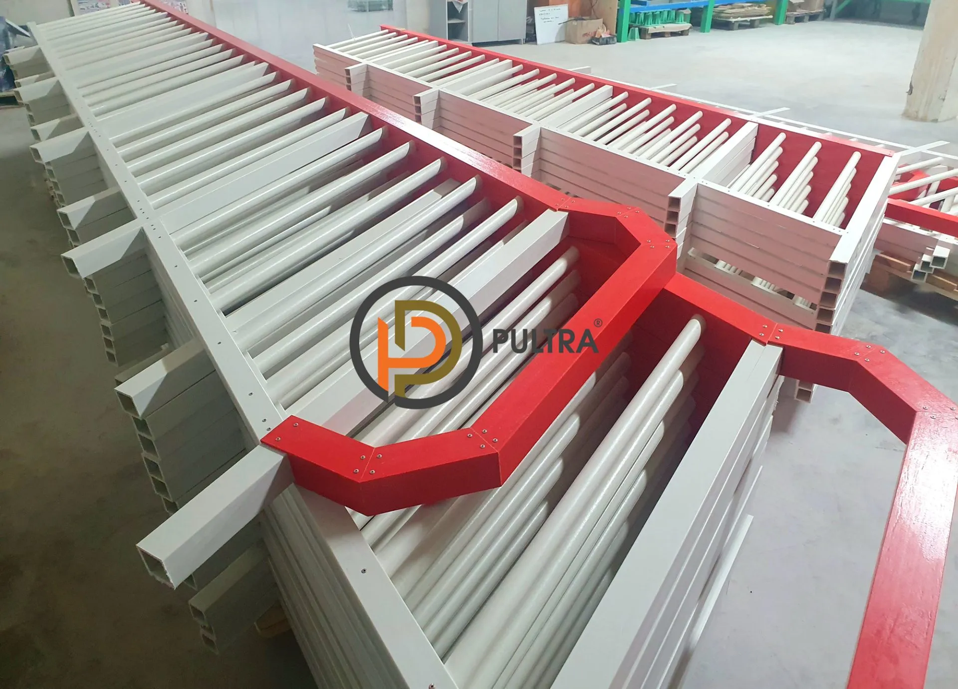 ограждение наклонное рамное стеклопластиковое PULTRA