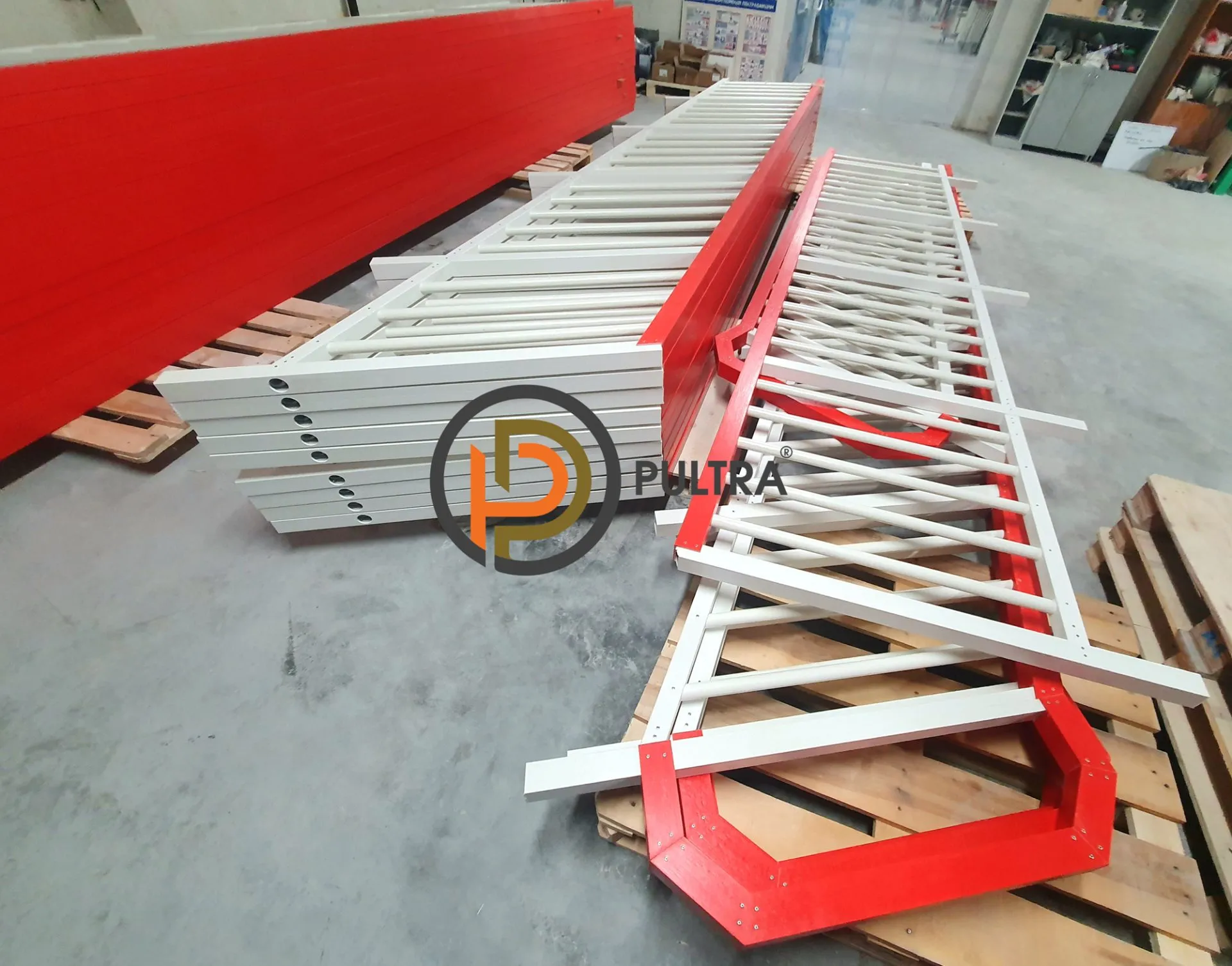 ограждение наклонное рамное композитное PULTRA