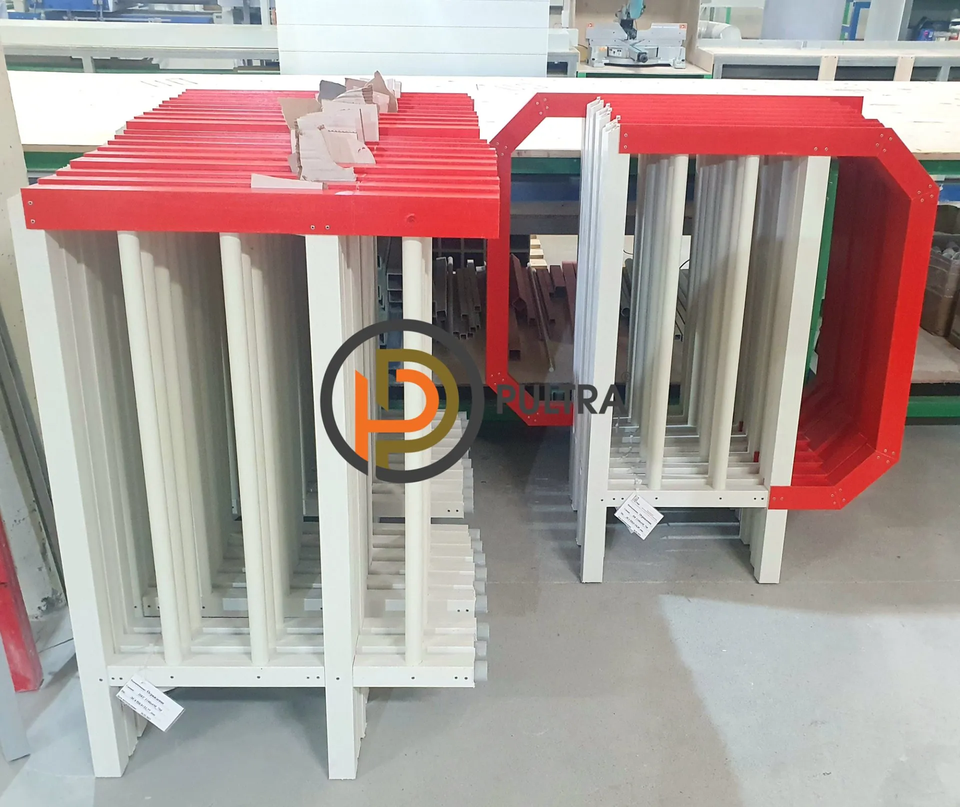 прямые ограждения рамные из композитных материалов PULTRA