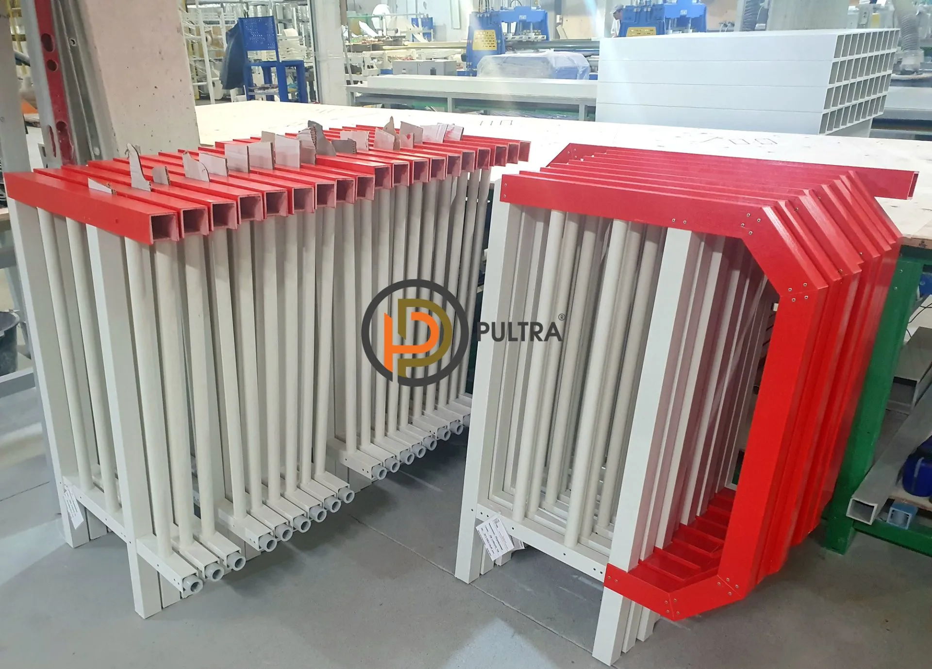 прямые ограждения рамные из композитных материалов PULTRA