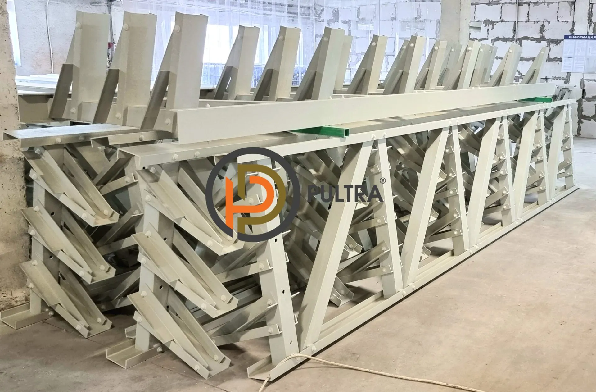 опоры и кронштейны для кабеленесущих систем композитные из стеклопластика PULTRA