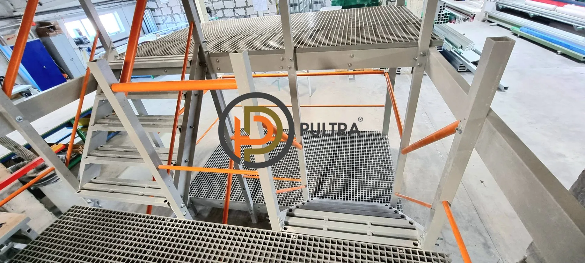 площадка обслуживания композитная из стеклопластика PULTRA