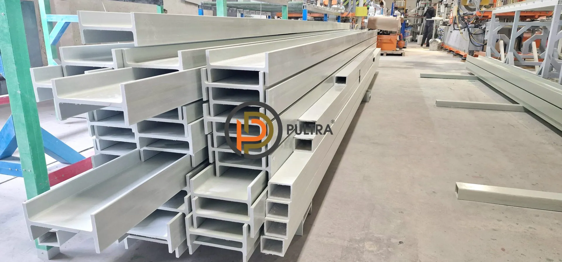 двутавровая балка композитная стеклопластиковый PULTRA