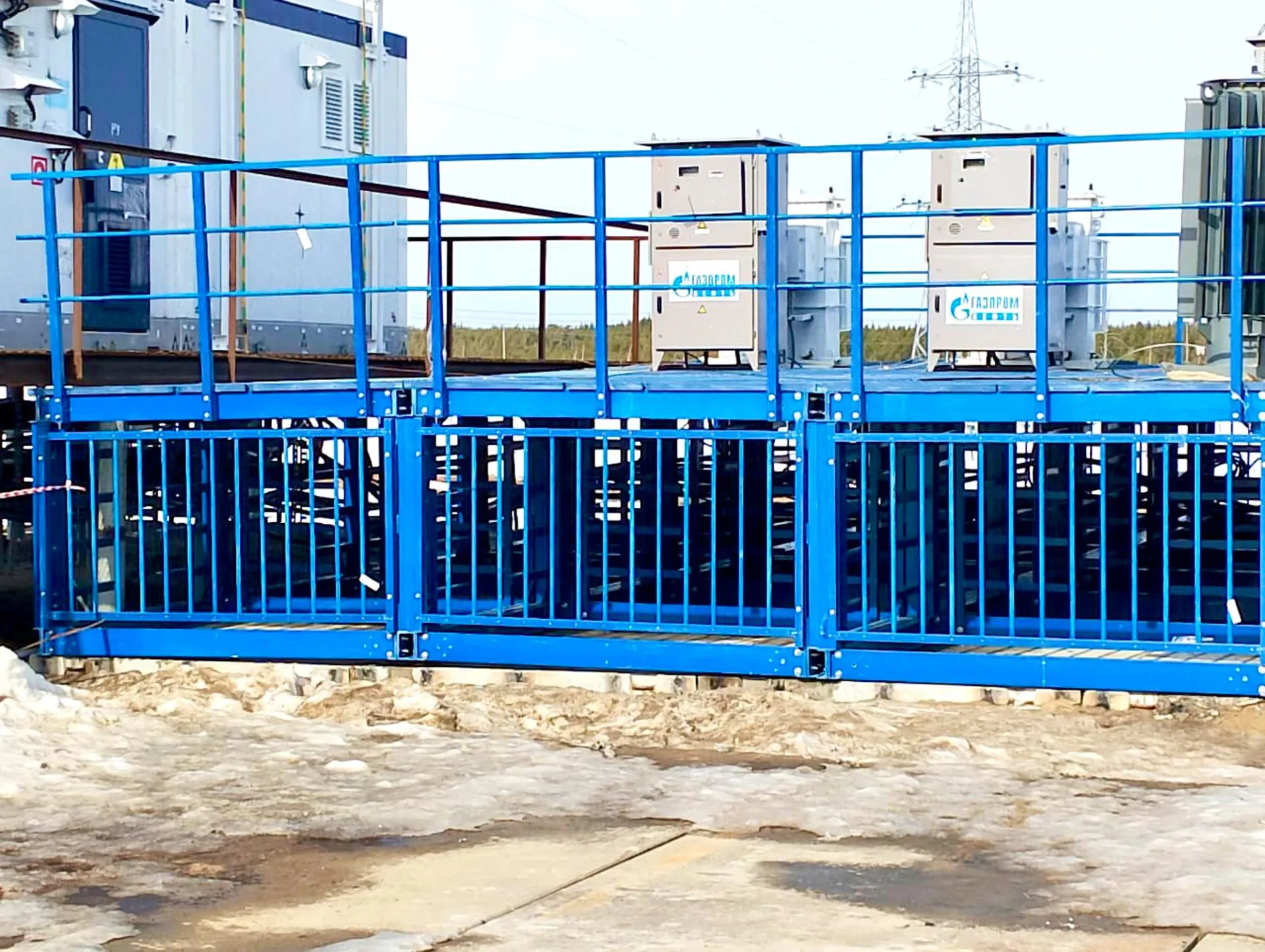 модульная площадка из композитных материалов стеклопластиковая для размещения оборудования PULTRA