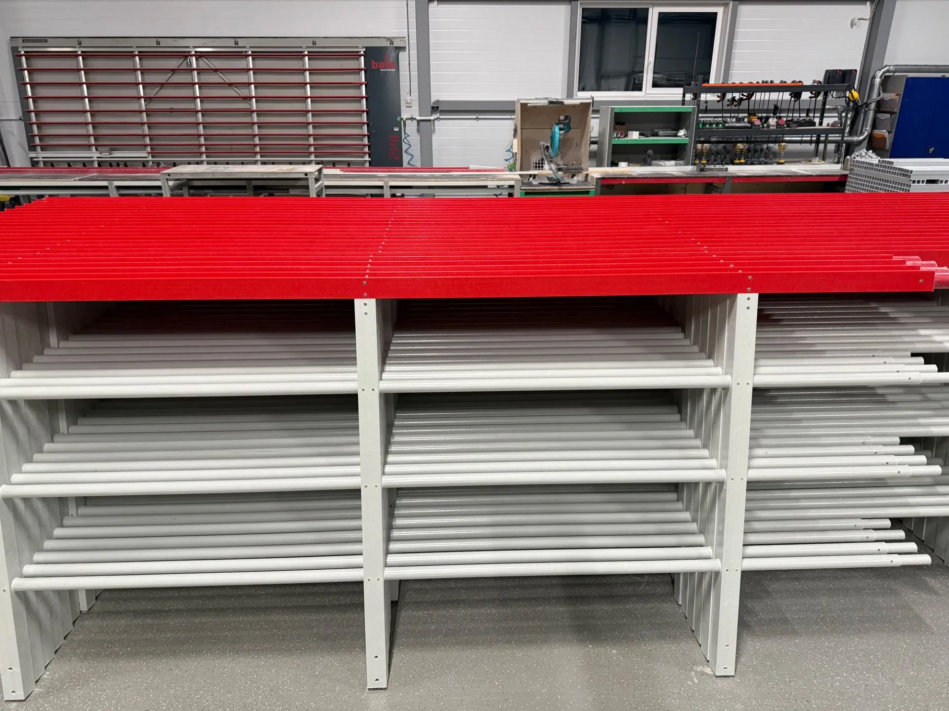 ограждение прямое рейлинговое стеклопластиковое композитное PULTRA