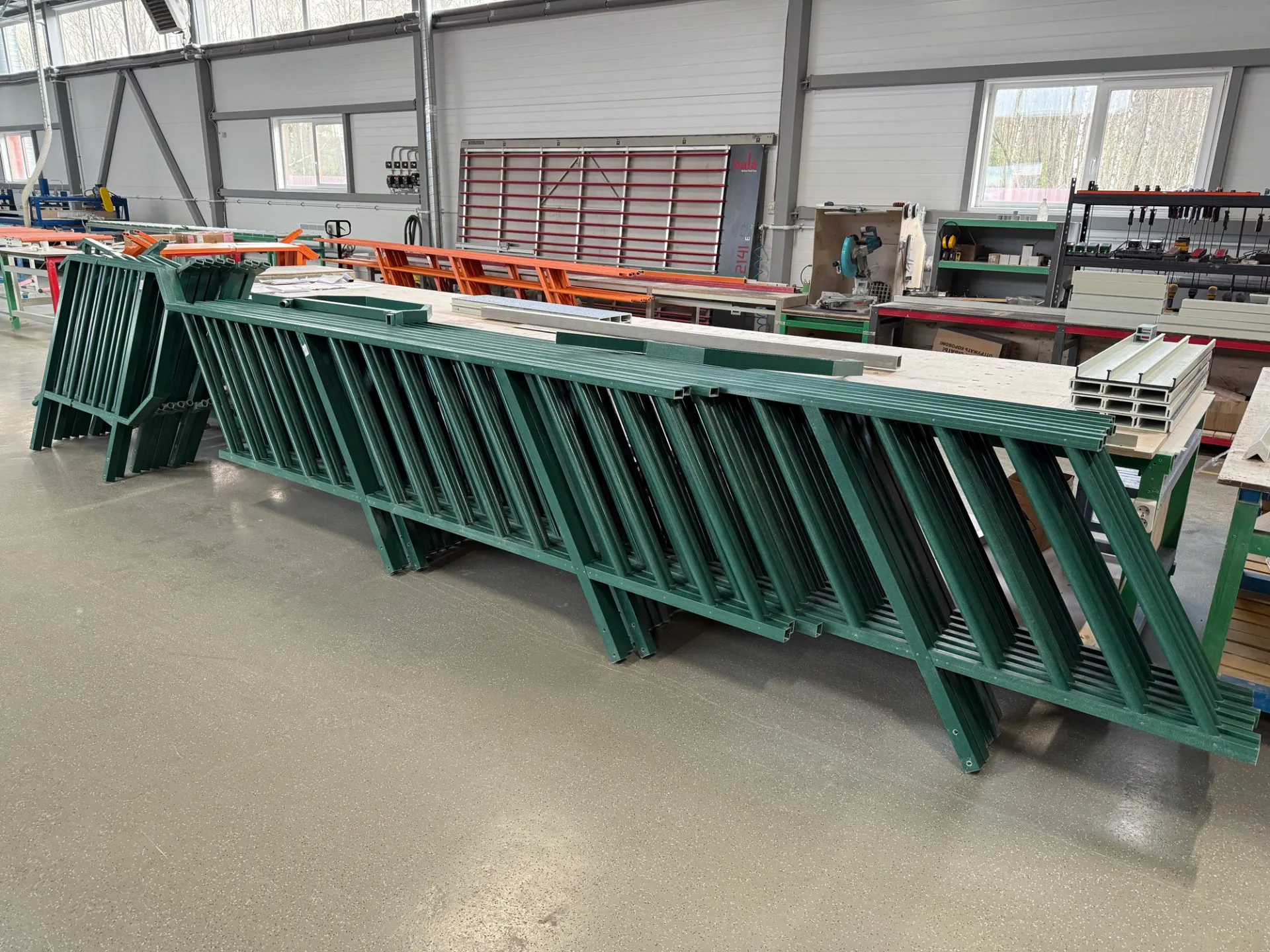 ограждение наклонное рамное композитное стеклопластиковое PULTRA