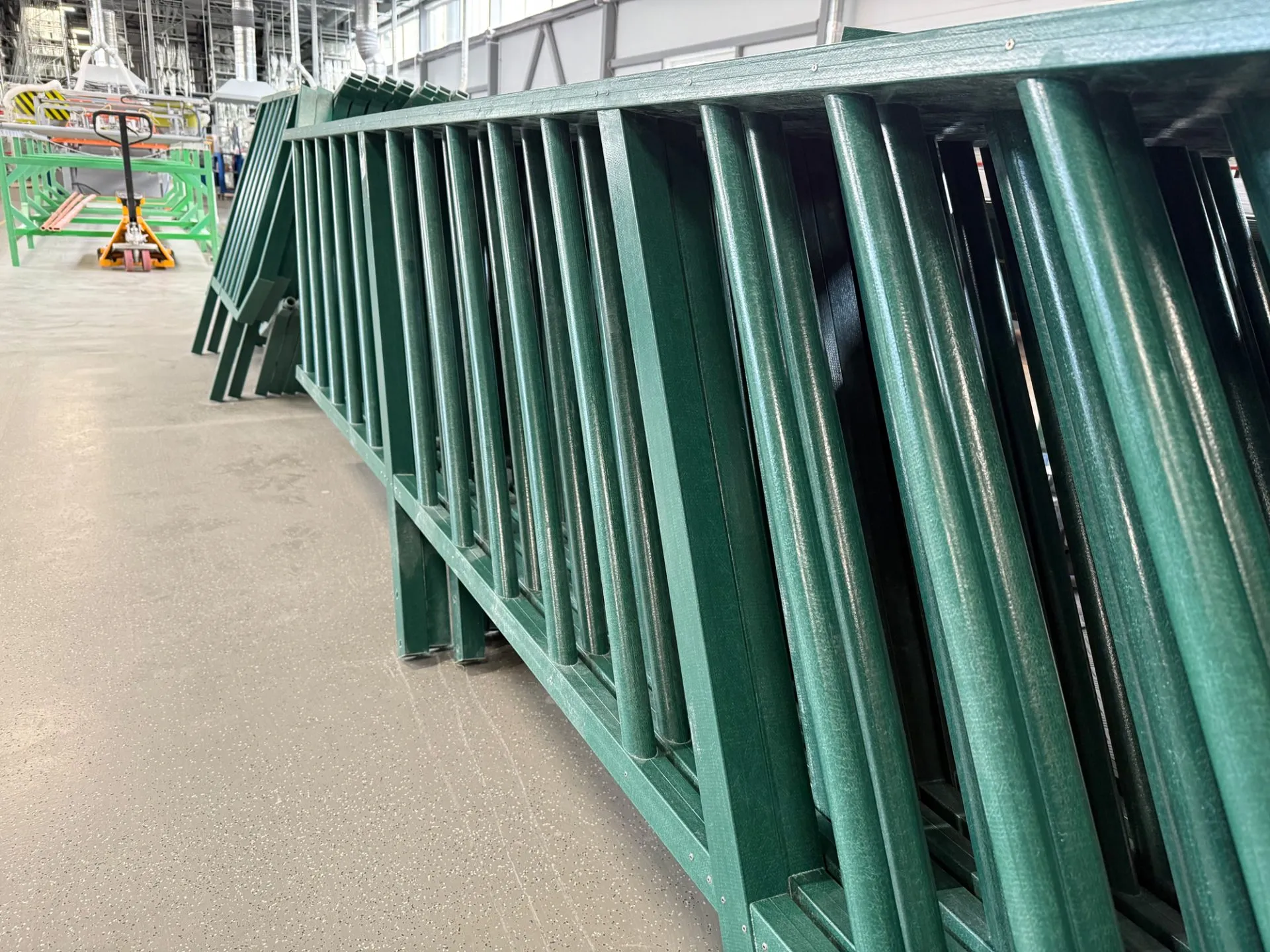 ограждение наклонное рамное композитное стеклопластиковое PULTRA