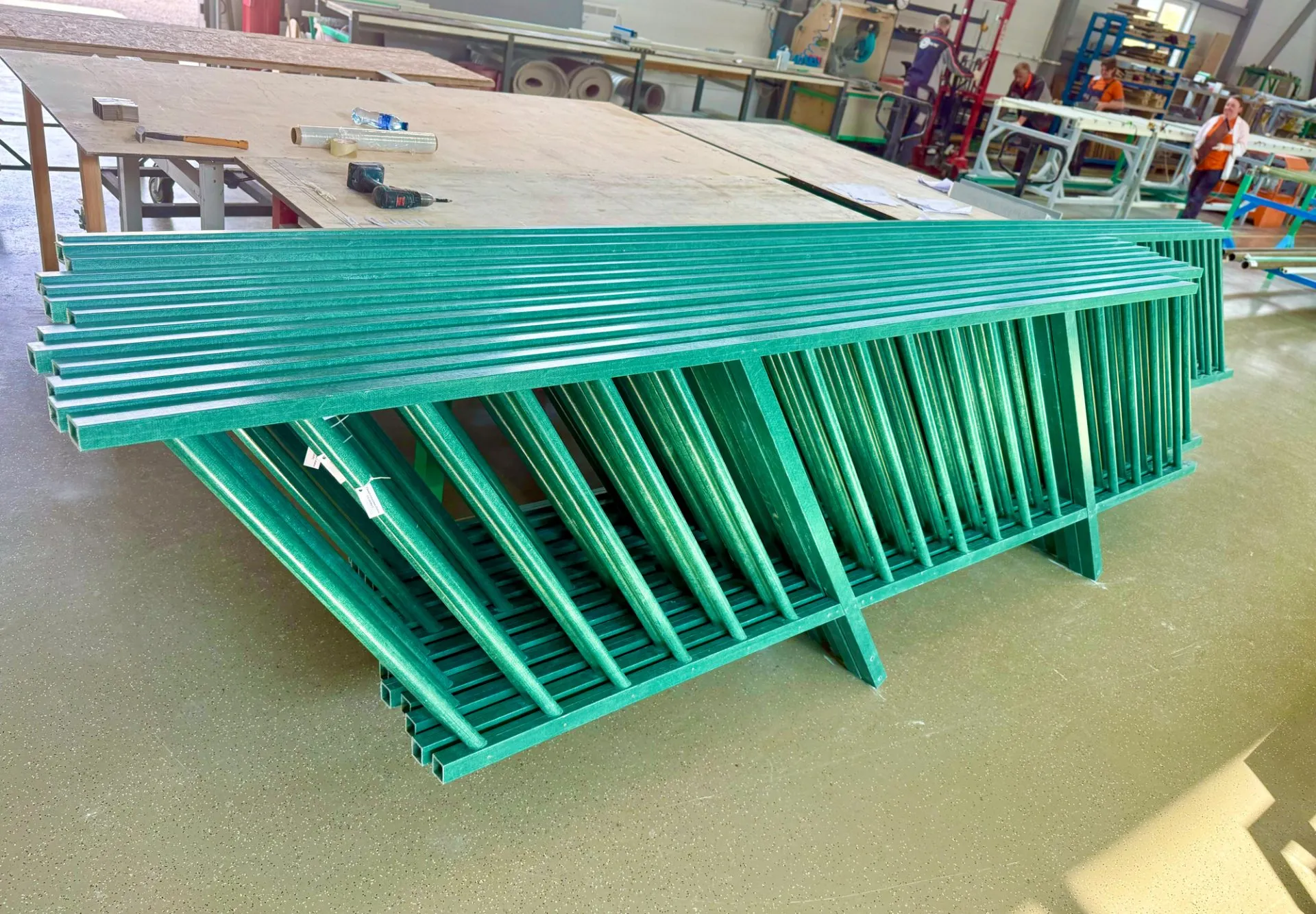 ограждение наклонное рамное композитное стеклопластиковое PULTRA