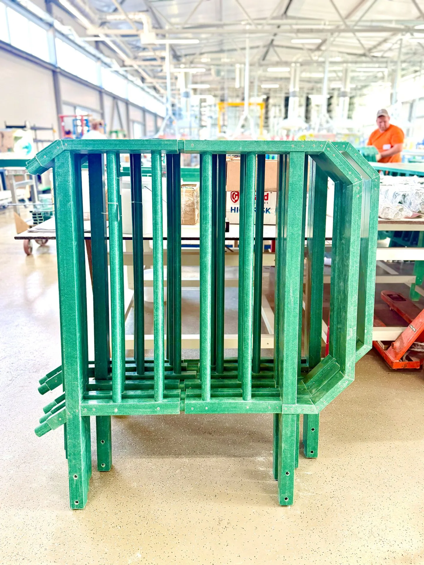 прямые ограждения рамные из композитных материалов PULTRA