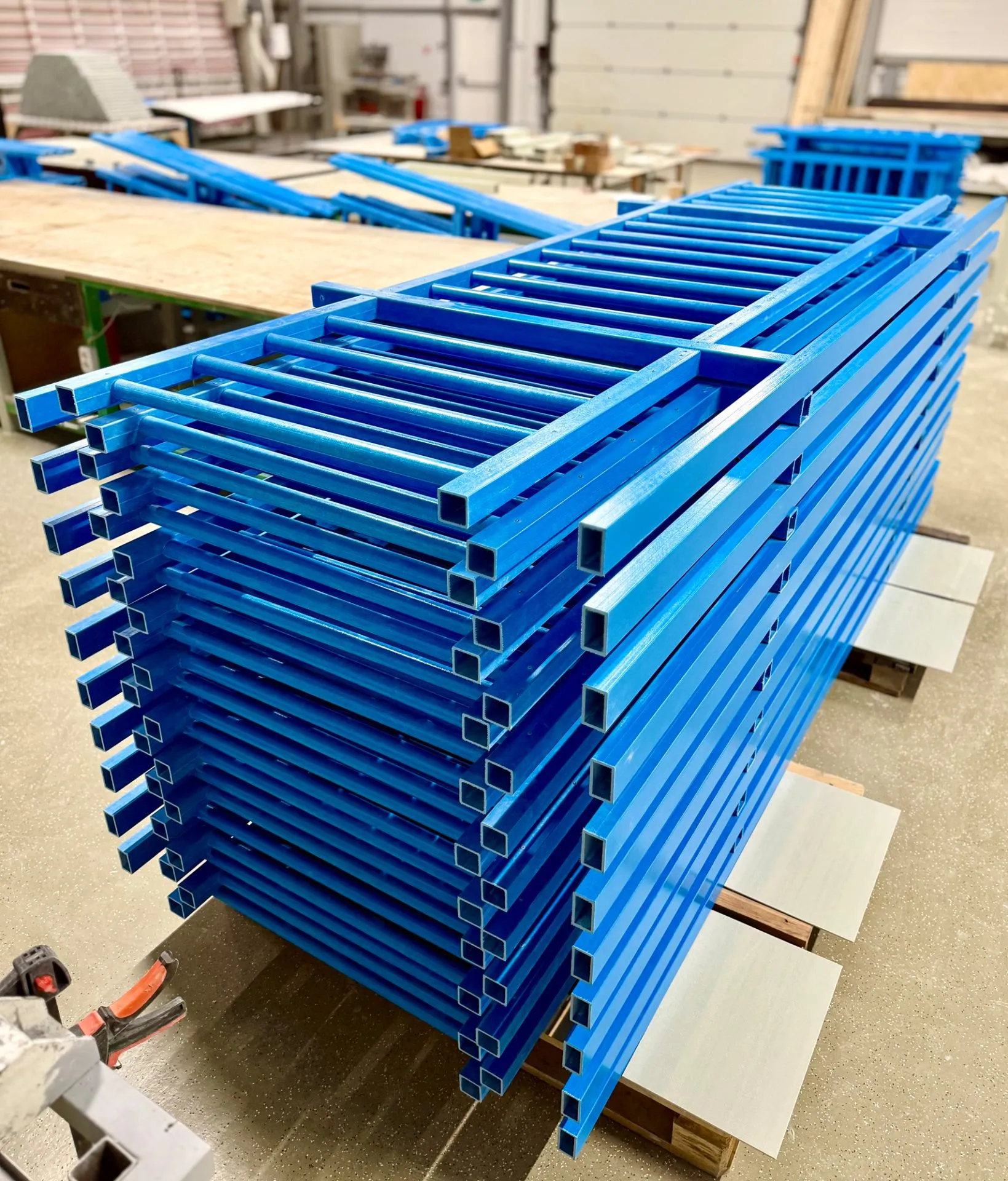 ограждение прямое рамное стеклопластиковое PULTRA